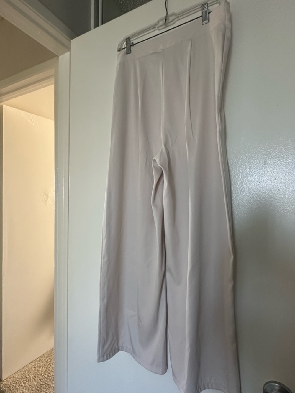 SHEIN Beige High-Waist Wide Leg Trousers - Picture 7 of 7